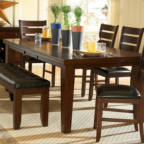Homelegance Ameillia Extension Rectangular Dining Table in Dark Oak