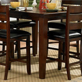 Homelegance Ameillia Extension Square Counter Height Table in Dark Oak