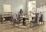 Homelegance Anna Claire 8 Piece Dining Room Set w/Side Wing Chairs in Driftwood