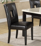 Homelegance Archstone 5 Piece 60 Inch Dining Room Set w/ Black Chairs