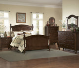 Homelegance Aris Poster Beds in Warm Brown Cherry