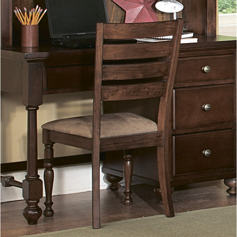 Homelegance Aris Writing Desk Chair in Brown Cherry