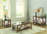 Homelegance Ashby Sofa Table w/Bluestone Marble Top in Oak