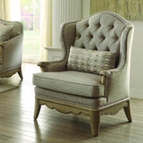 Homelegance Ashden Upholstered Chair in Neutral Fabric