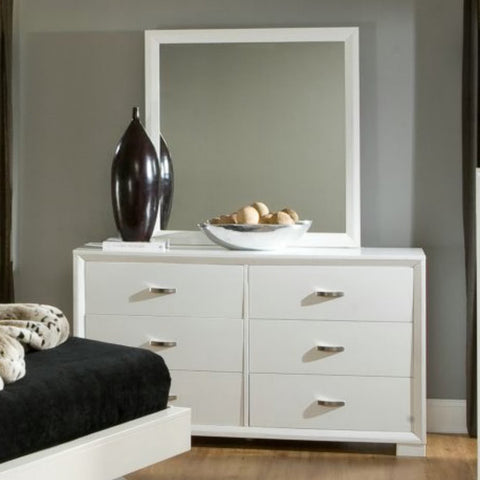 Homelegance Astrid 6 Drawer Dresser w/ Mirror in White