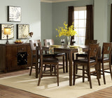 Homelegance Baldwin Hills Square Counter Height Table in Mocha