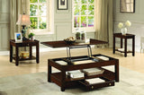 Homelegance Ballwin Cocktail Table w/Lift Top & Functional Drawer on Casters in Cherry