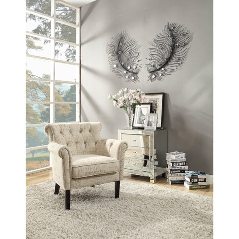 Homelegance Barlowe Upholstered Accent Chair in French Linen