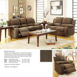 Homelegance Barone Double Reclining Loveseat in Dark Brown Polyester