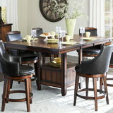 Homelegance Bayshore 8 Piece Counter Height Table Set w/ Storage Base