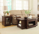 Homelegance Bellamy End Table in Warm Cherry