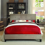 Homelegance Brice Upholstered Platform Bed in Brown