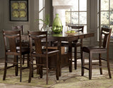 Homelegance Broome 7 Piece Counter Height Table Set in Dark Brown