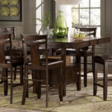 Homelegance Broome Counter Height Table w/ Storage Base in Dark Brown