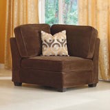 Homelegance Burke Modular Sectional Sofa w/ 2 Chairs & Ottoman in Brown