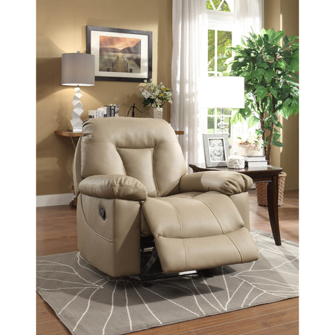 Homelegance Cade Glider Reclining Chair in Taupe Leather