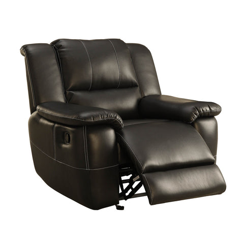 Homelegance Cantrell Glider Reclining Chair in Black Leather