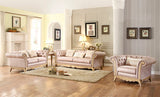 Homelegance Chambord Sofa, Imitation Silk Fabric In Opulent Mix Of Silver And Gold Hues