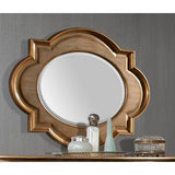 Homelegance Chambord Wall Mirror/Server Beveled Mirrored In Antique Gold