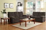 Homelegance Charley 2 Piece Living Room Set in Chocolate Chenille