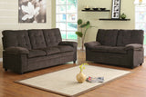 Homelegance Charley 2 Piece Living Room Set in Chocolate Chenille