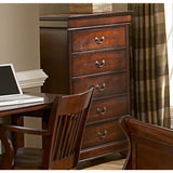 Homelegance Chateau Brown 33 Inch Chest in Warm Cherry