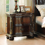 Homelegance Chaumont 2 Drawer Nightstand in Burnished Brown