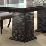 Homelegance Chicago Double Pedestal Dining Table in Deep Espresso