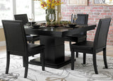 Homelegance Cicero Square Pedestal Dining Table in Black