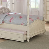 Homelegance Cinderella Canopy Poster Bed in Antique White