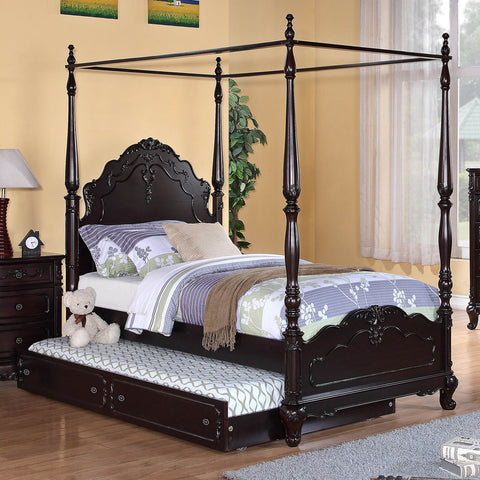 Homelegance Cinderella Canopy Poster Bed in Cherry