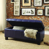 Homelegance Clair Lift Top Storage Bench in Purple