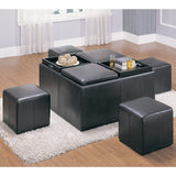 Homelegance Claire Storage Bench w/ 4 Ottomans & Trays