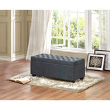 Homelegance Colusa Lift-Top Storage Bench In Grey Fabric