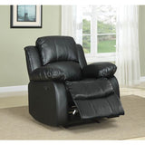 Homelegance Cranley Power Recliner Chair In Black Bonded Leather Match