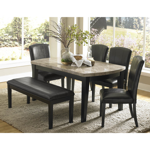 Homelegance Cristo Marble Top Dining Table in Black