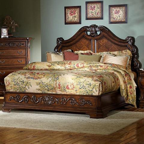 Homelegance Cromwell Mansion Bed in Warm Cherry