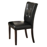 Homelegance Decatur Tufted Side Chair in Dark Brown
