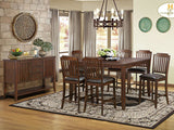 Homelegance Dickens Counter Height Table in Rich Brown
