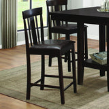 Homelegance Diego 5 Piece Square Counter Height Table Set in Espresso