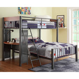 Homelegance Division Twin/ Full Loft Bed in Light Graphite