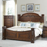 Homelegance Donata Falls Poster Bed in Warm Brown