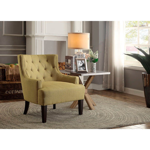Homelegance Dulce Accent Chair In Mustard/Yellow
