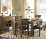 Homelegance Eagleville 82 Inch Butterfly Leaf Dining Table in Brown