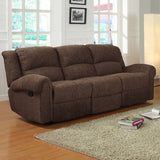 Homelegance Esther 2 Piece Reclining Living Room Set in Brown Chenille