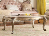 Homelegance Fiorella Cocktail Table In Marble Top / Champagne