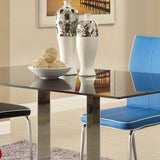 Homelegance Goran 5 Piece Black Dining Room Set w/ Blue Chairs