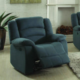 Homelegance Greenville Double Reclining Chair in Blue Grey Velvet