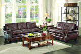 Homelegance Greermont Sofa in Brown Leather