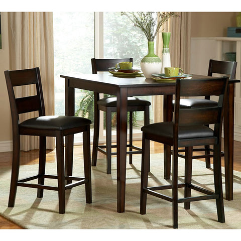 Homelegance Griffin 5 Piece Counter Dining Room Set in Deep Espresso
